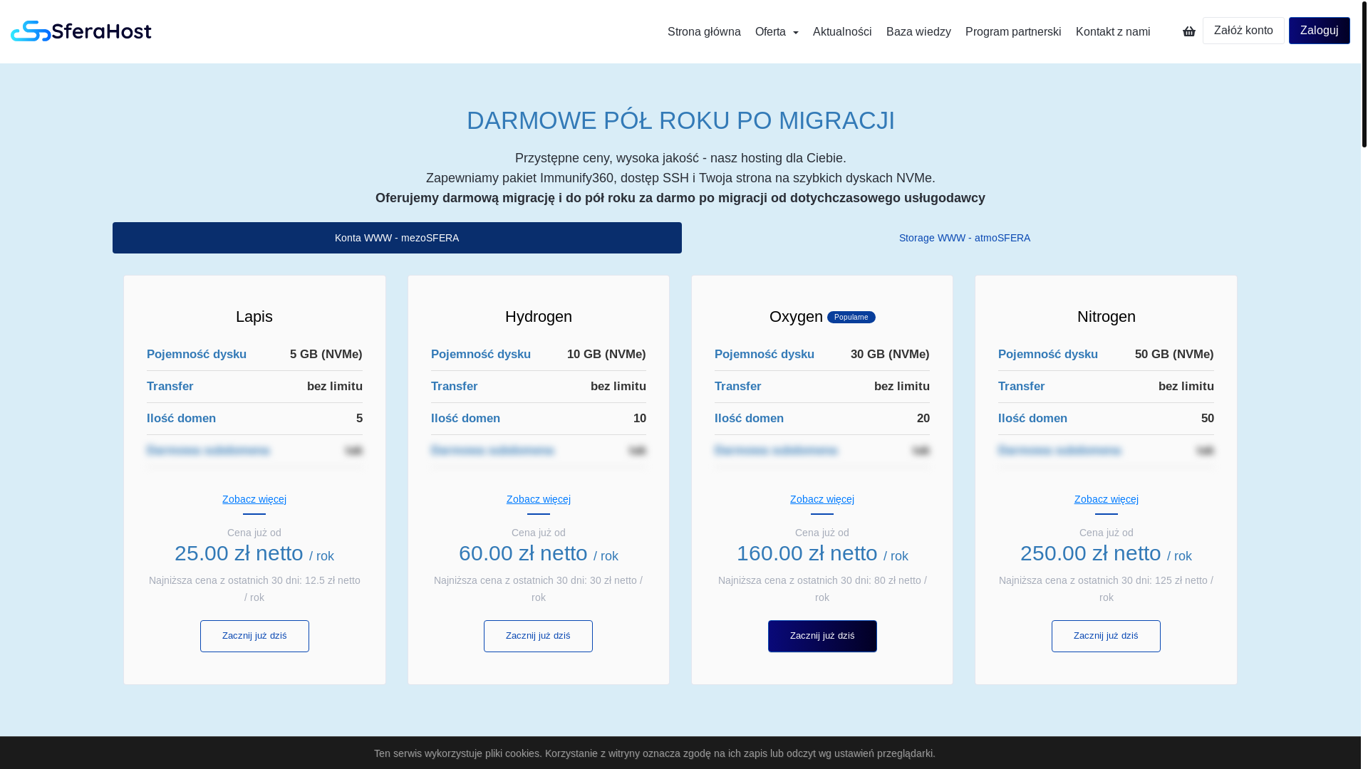 website screenshot of https://tani-host.com.pl/