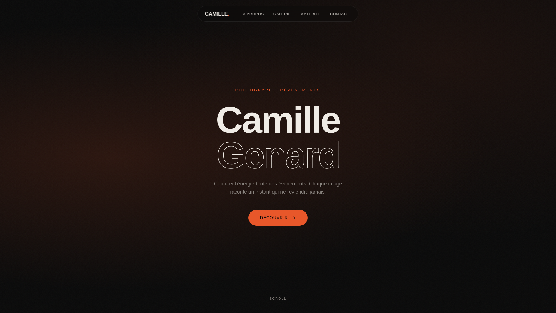 website screenshot of https://camillegenard.pages.dev/