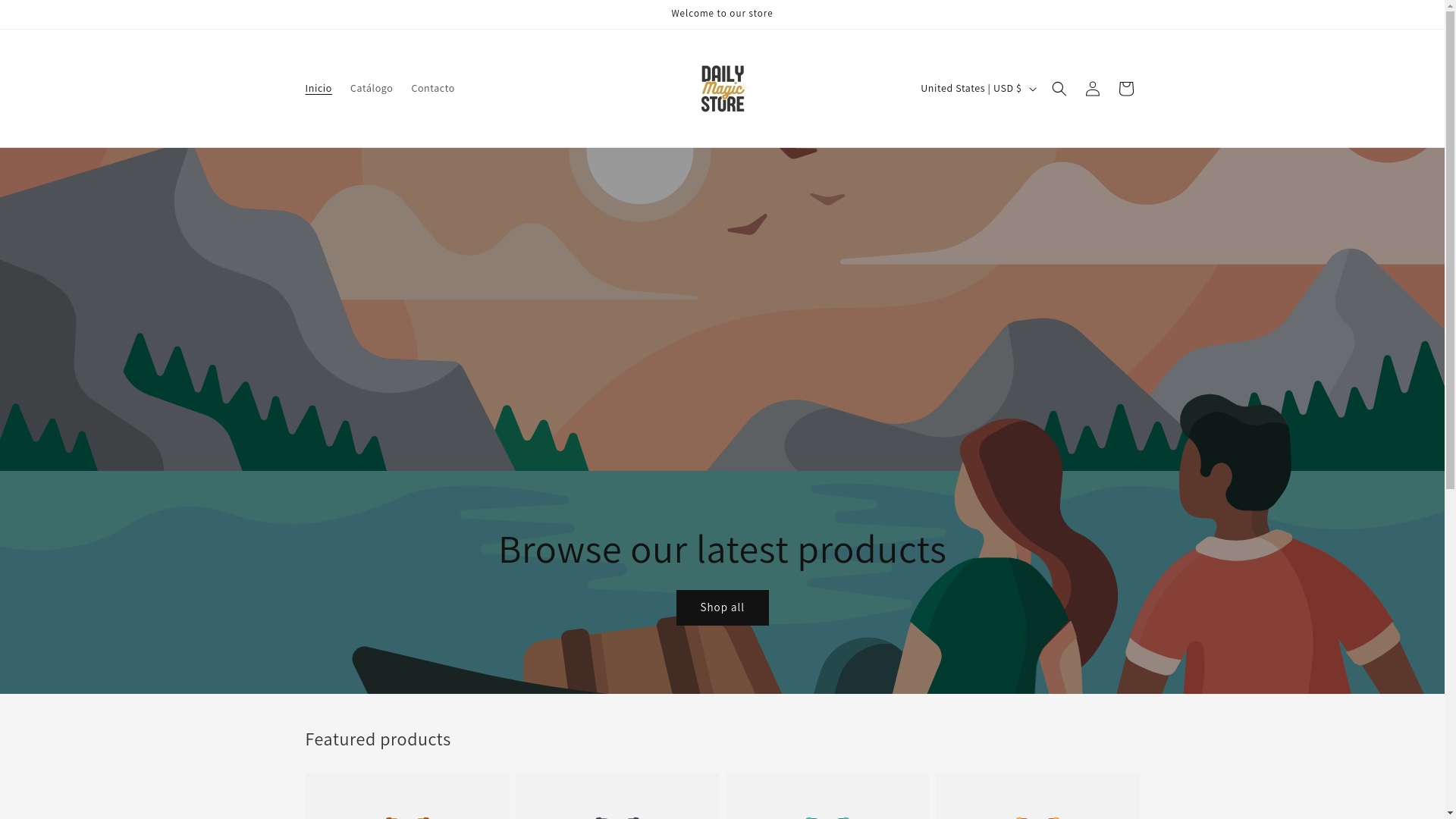 website screenshot of https://dailymagicstore.com/