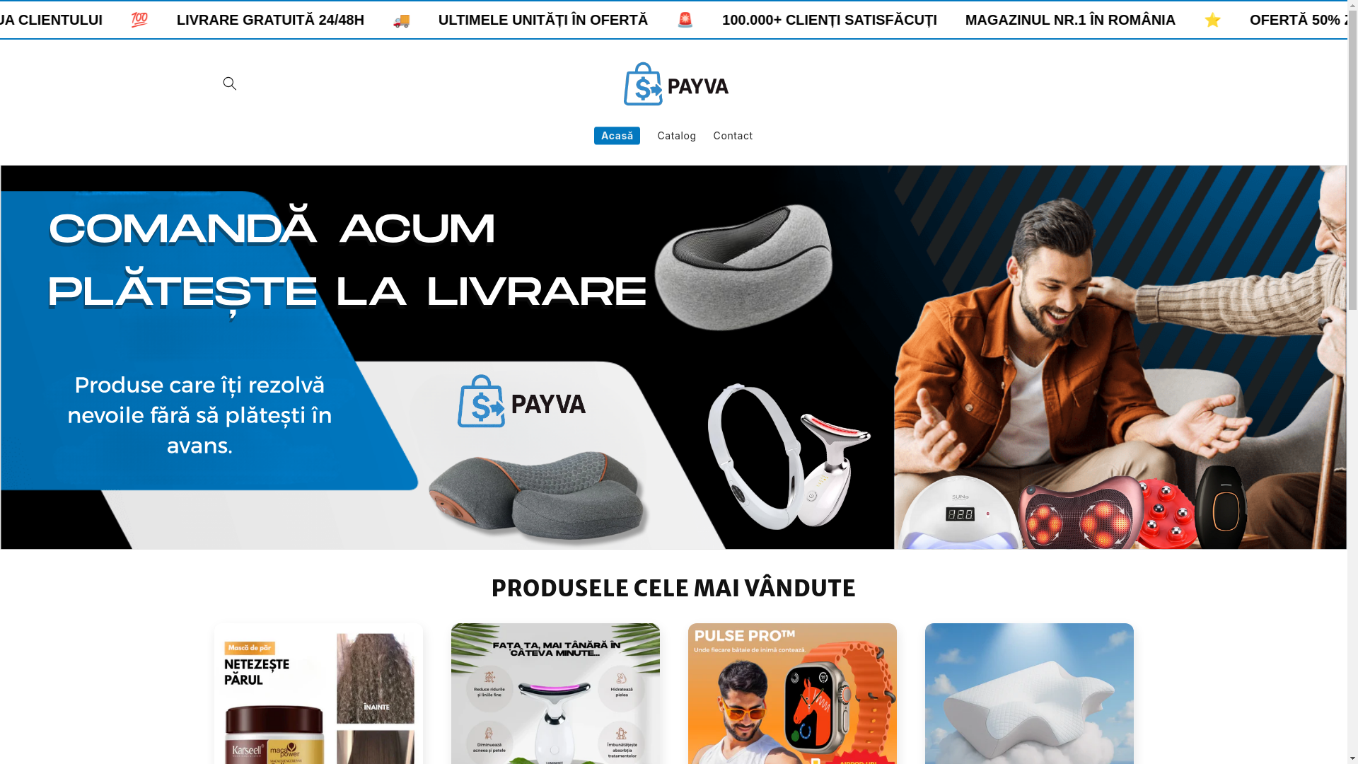 website screenshot of https://payvashop.com/