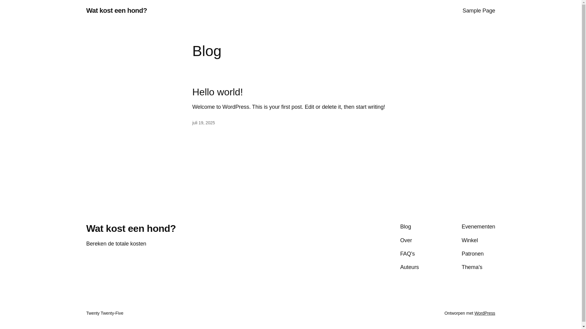 website screenshot of https://watkostmijnkat.nl/