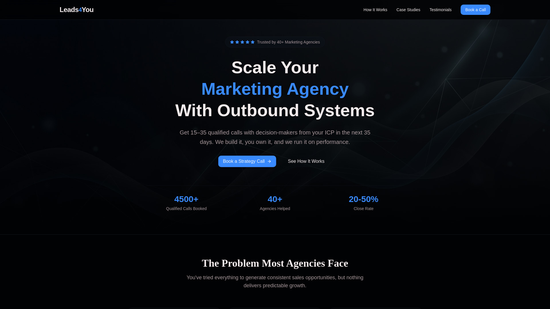 website screenshot of https://leadsforyouspeed.online/