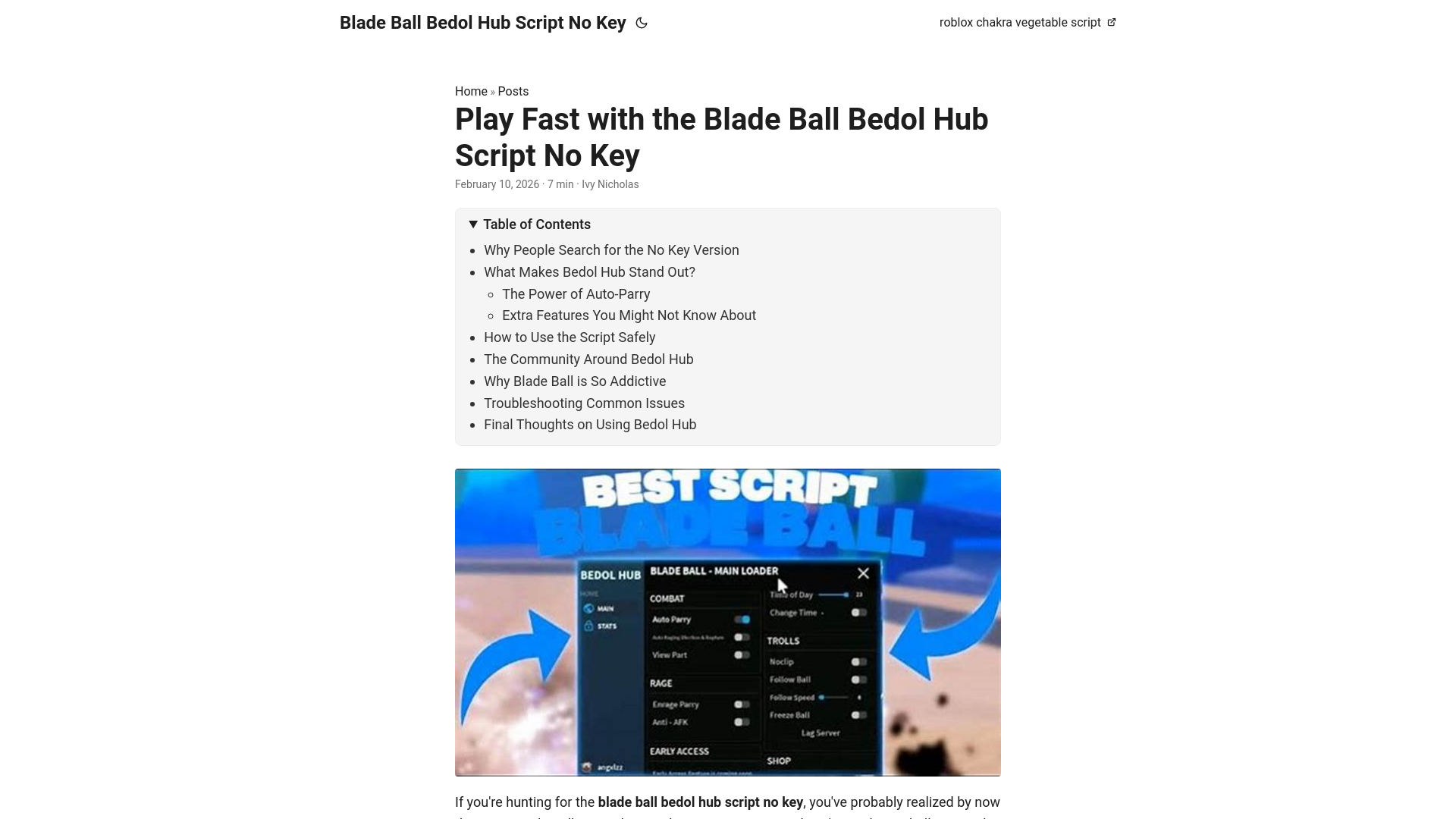 website screenshot of https://blade-ball-bedol-hub-script-no-key.pages.dev/