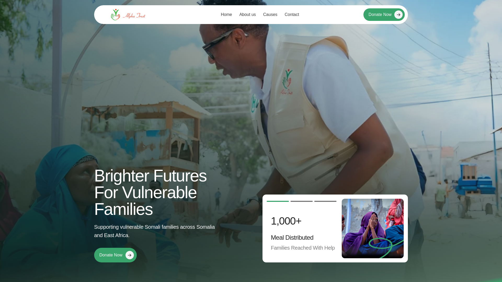 website screenshot of https://alphatrust.so