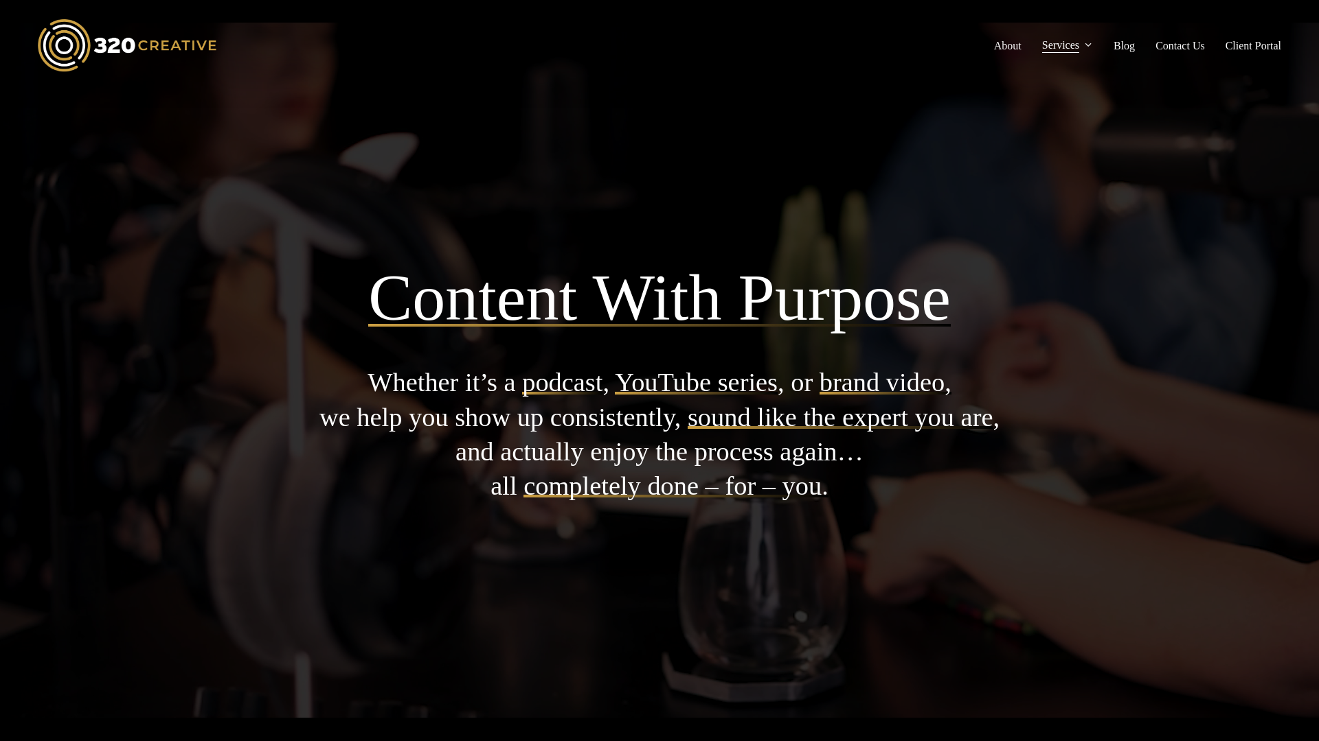 website screenshot of https://320creativeio.com