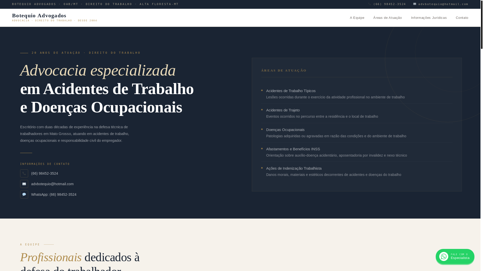website screenshot of https://botequioadvogados.adv.br/