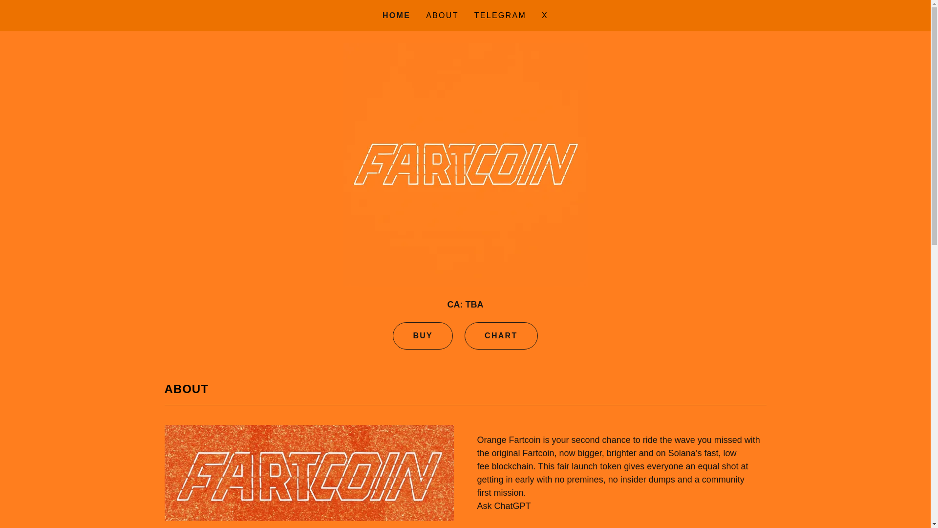 website screenshot of https://orangefartcoin.store/