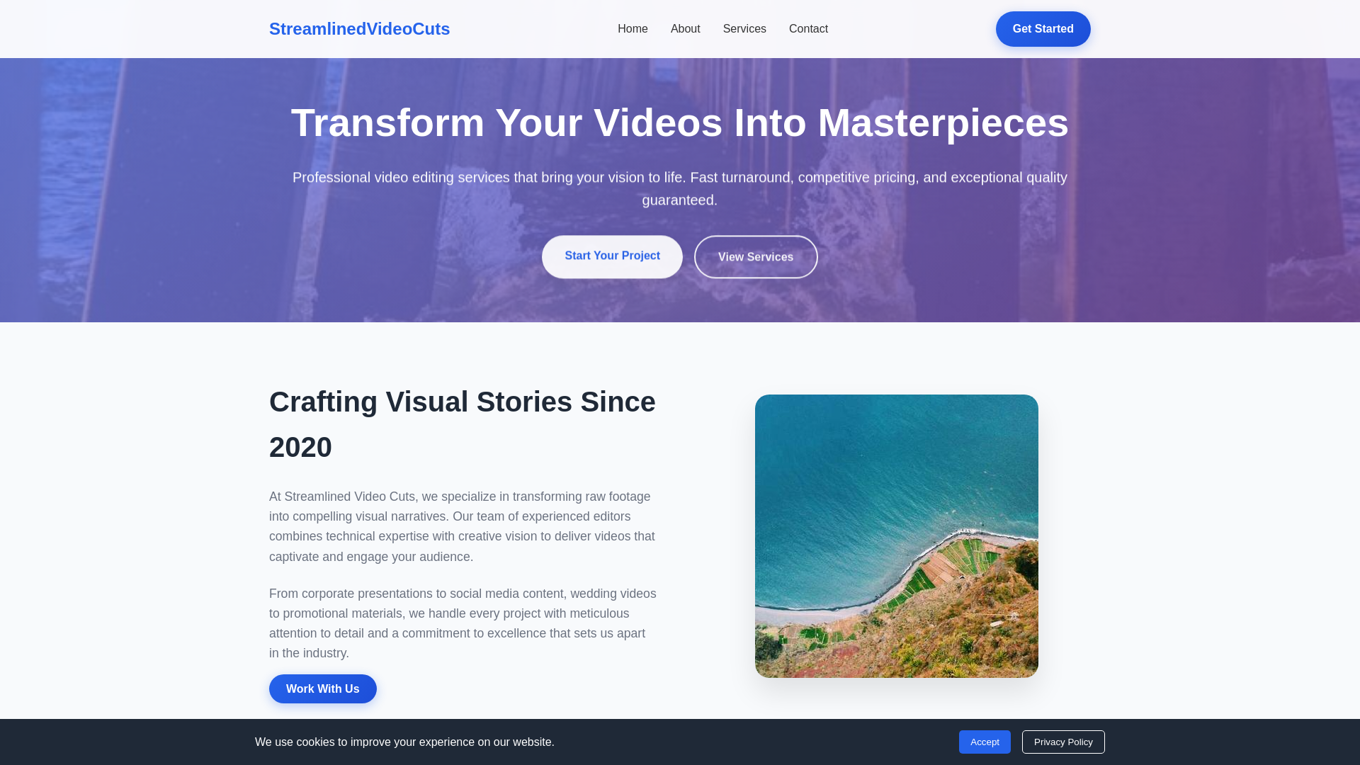 website screenshot of https://streamlinedvideocuts.cyou/