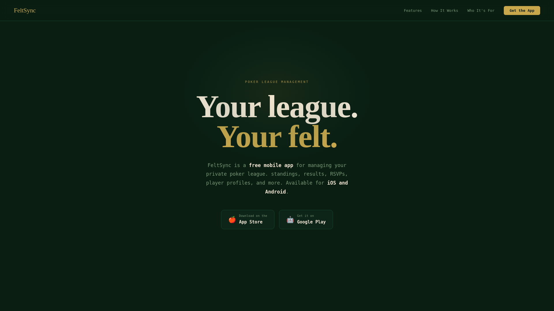 website screenshot of https://feltsync-landing.pages.dev/