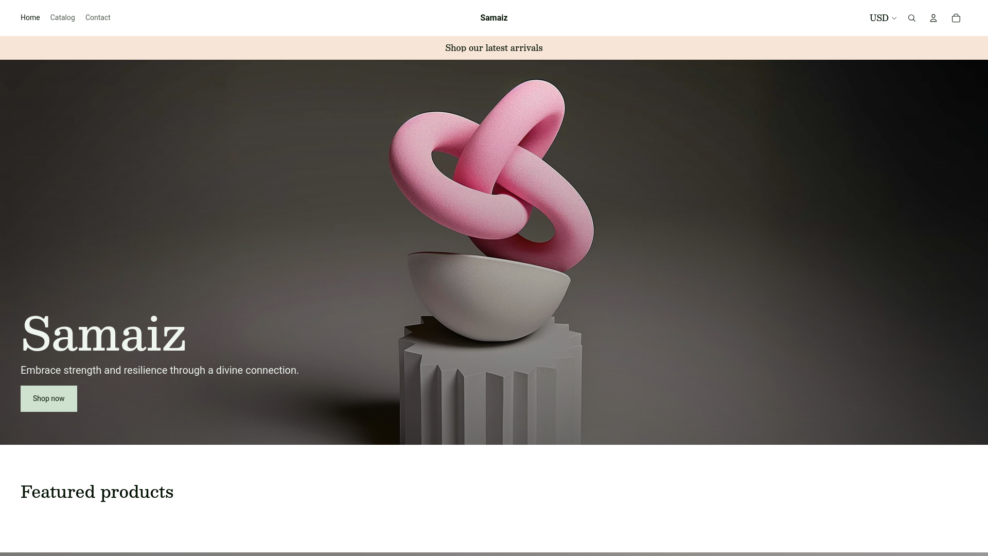 website screenshot of https://samaiz.store/