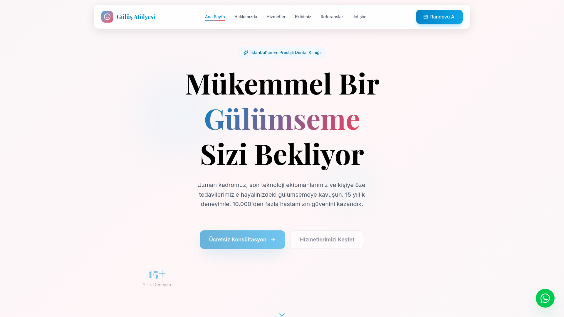 website screenshot of https://dental-clinic-1.pages.dev/