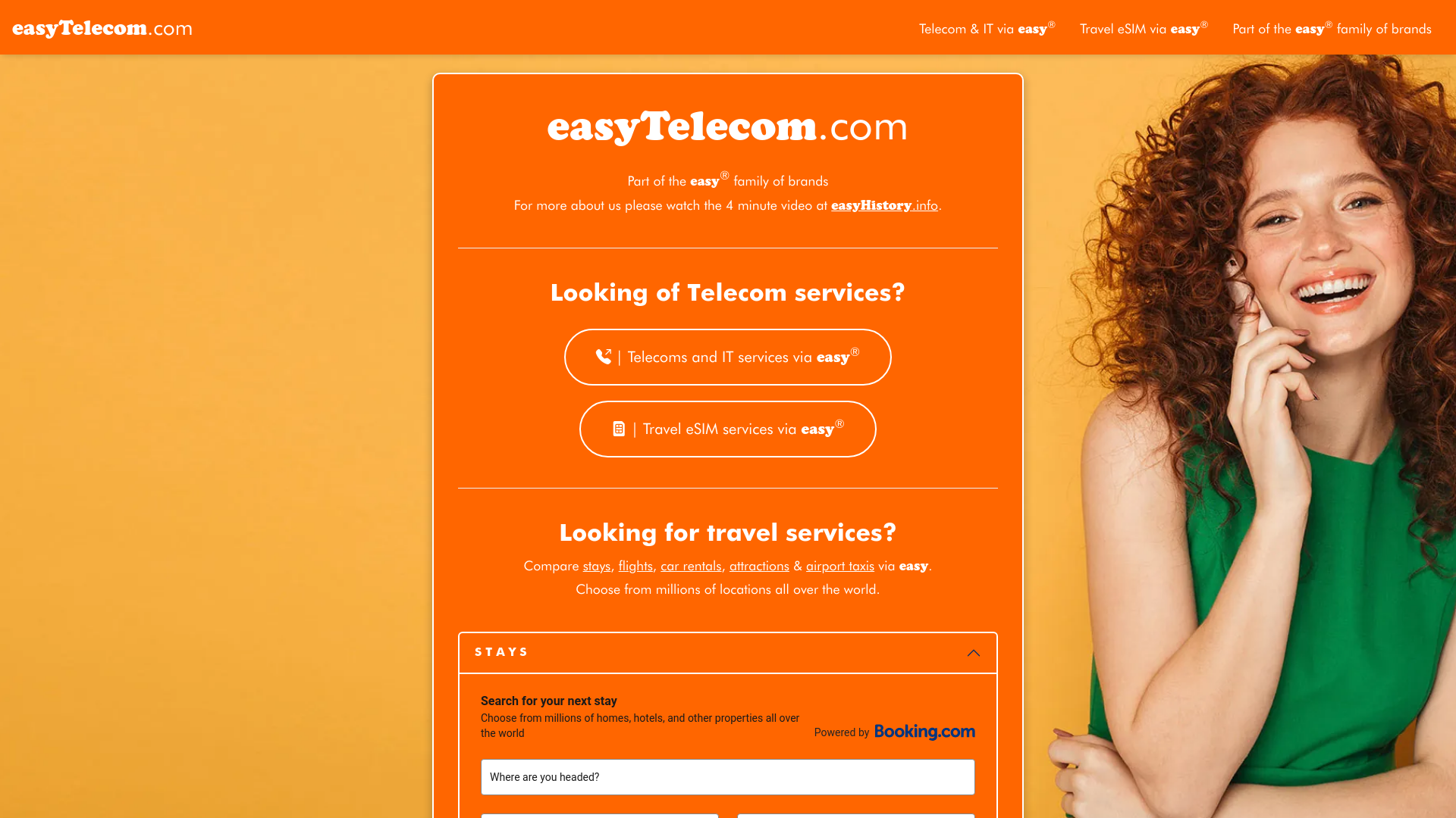 website screenshot of https://easytelecom.com