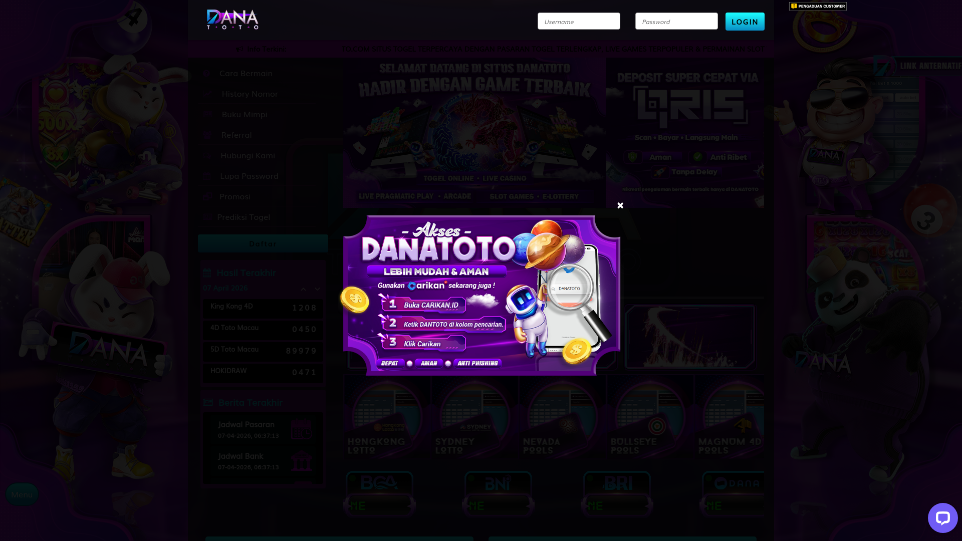 website screenshot of https://dana36842.com/