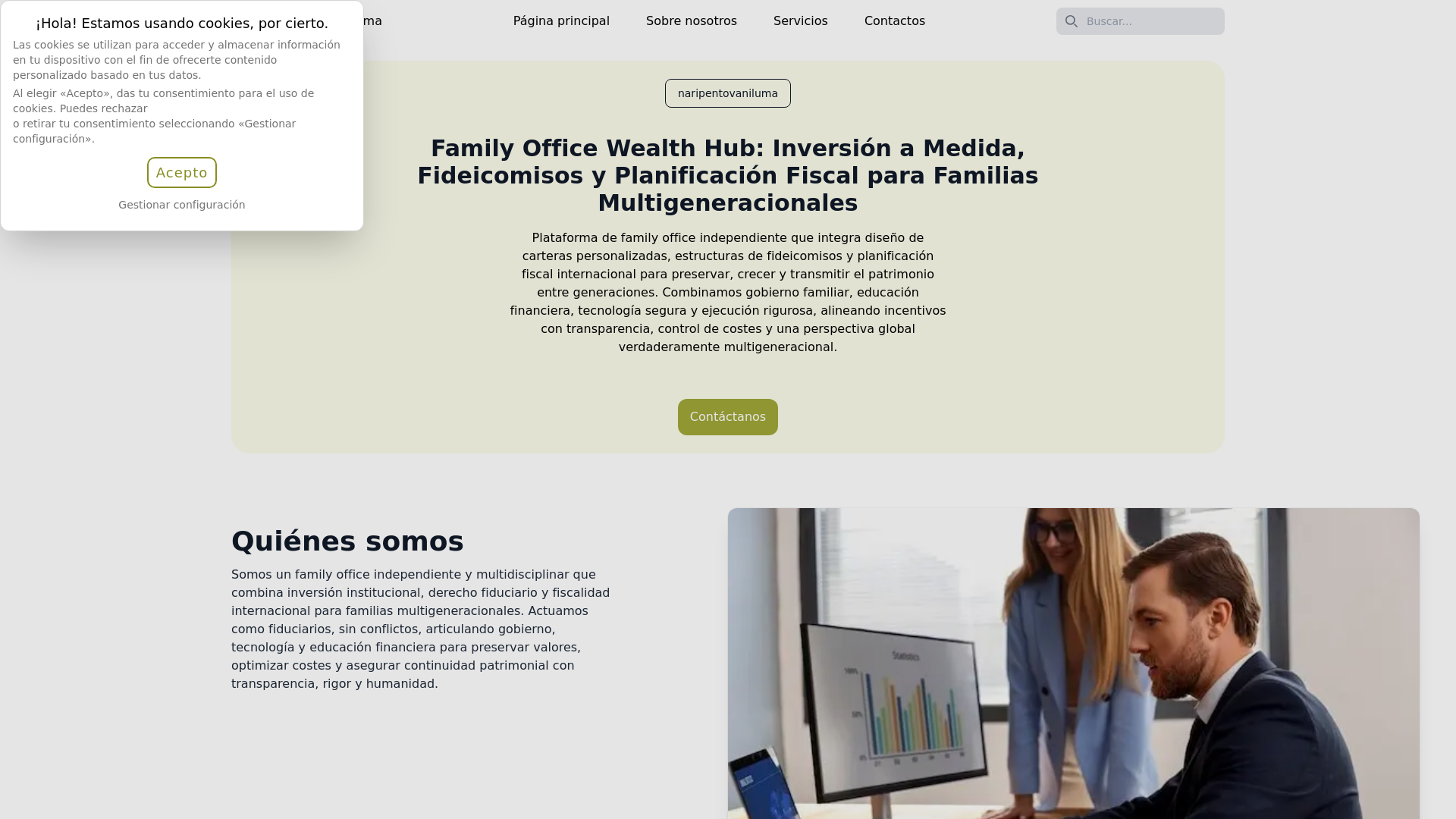 website screenshot of https://naripentovaniluma.click