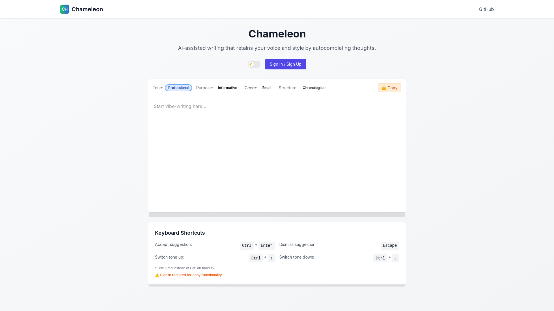 website screenshot of https://use-chameleon.com/