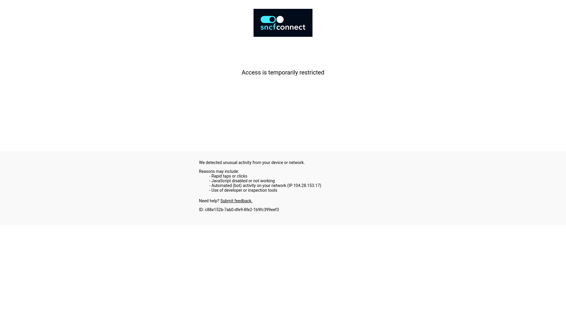 website screenshot of https://www.sncf-connect.com/
