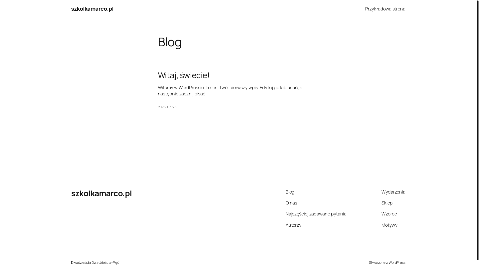 website screenshot of https://szkolkamarco.pl/