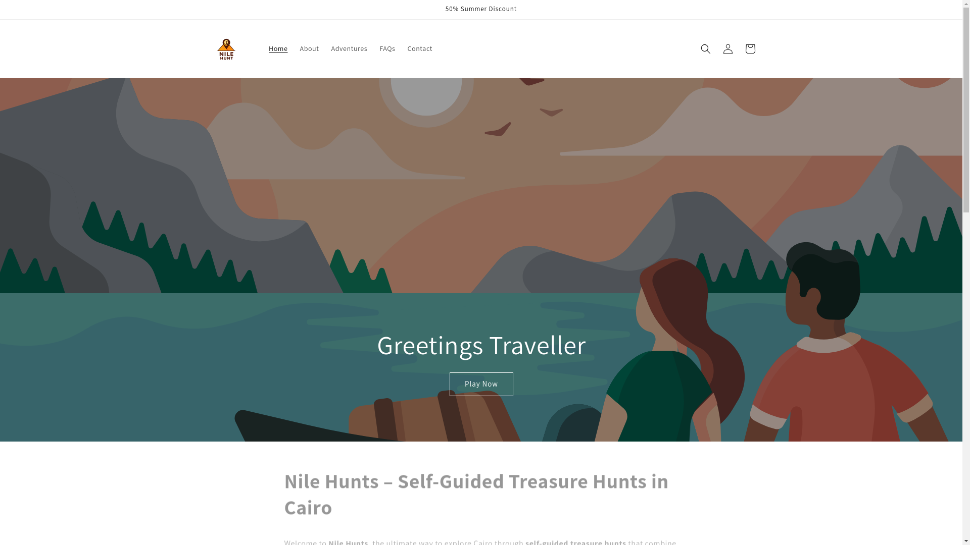 website screenshot of https://nilehunts.store/