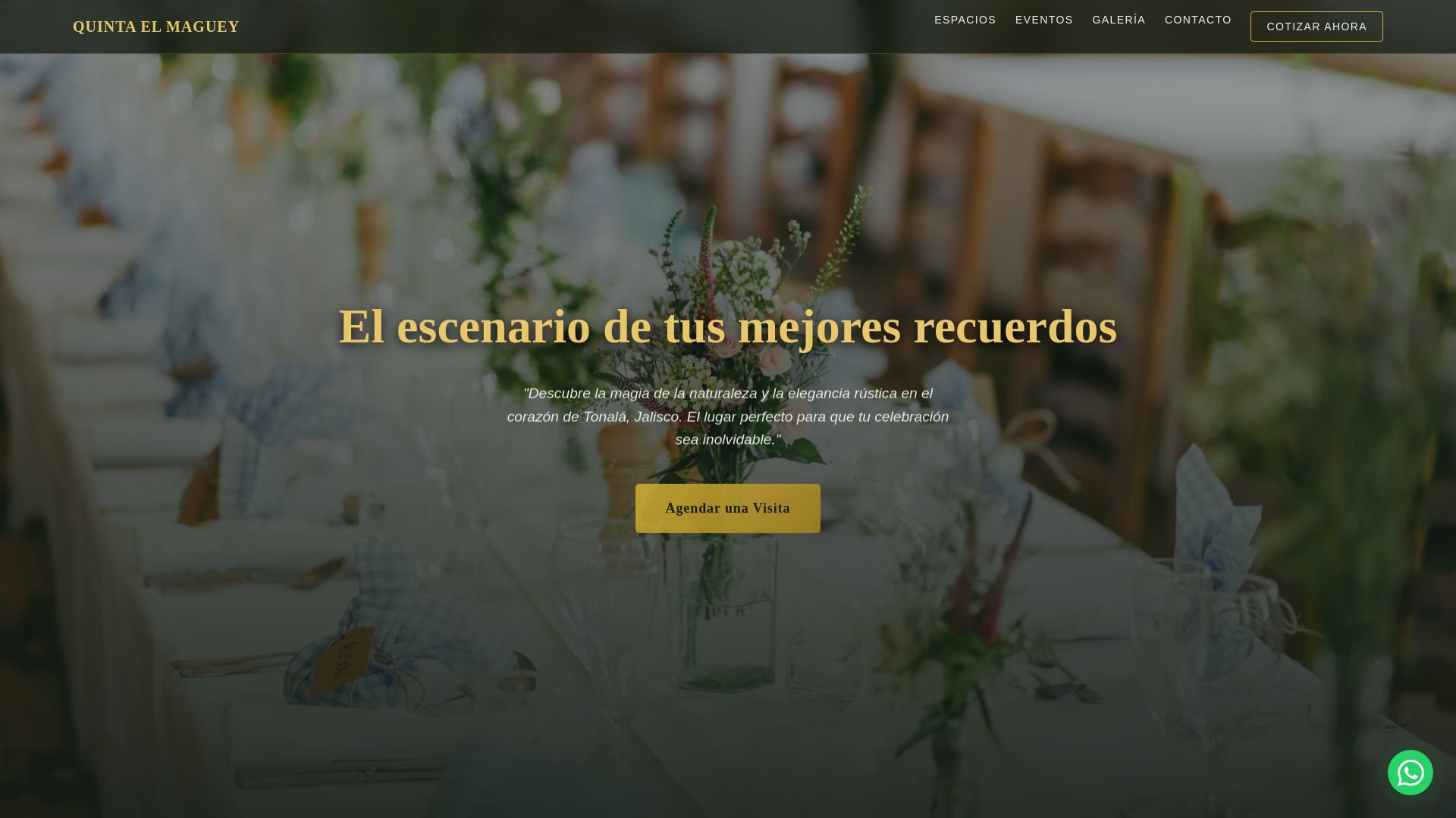 website screenshot of https://quintaelmaguey.com/