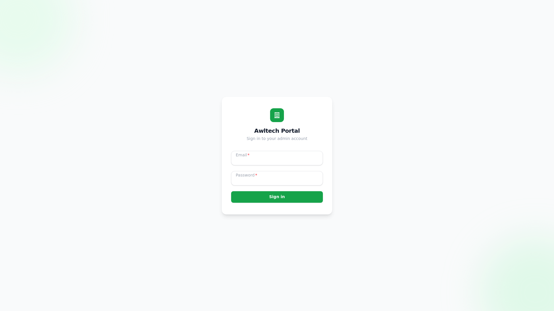 website screenshot of https://awltech-portal-sit.pages.dev/