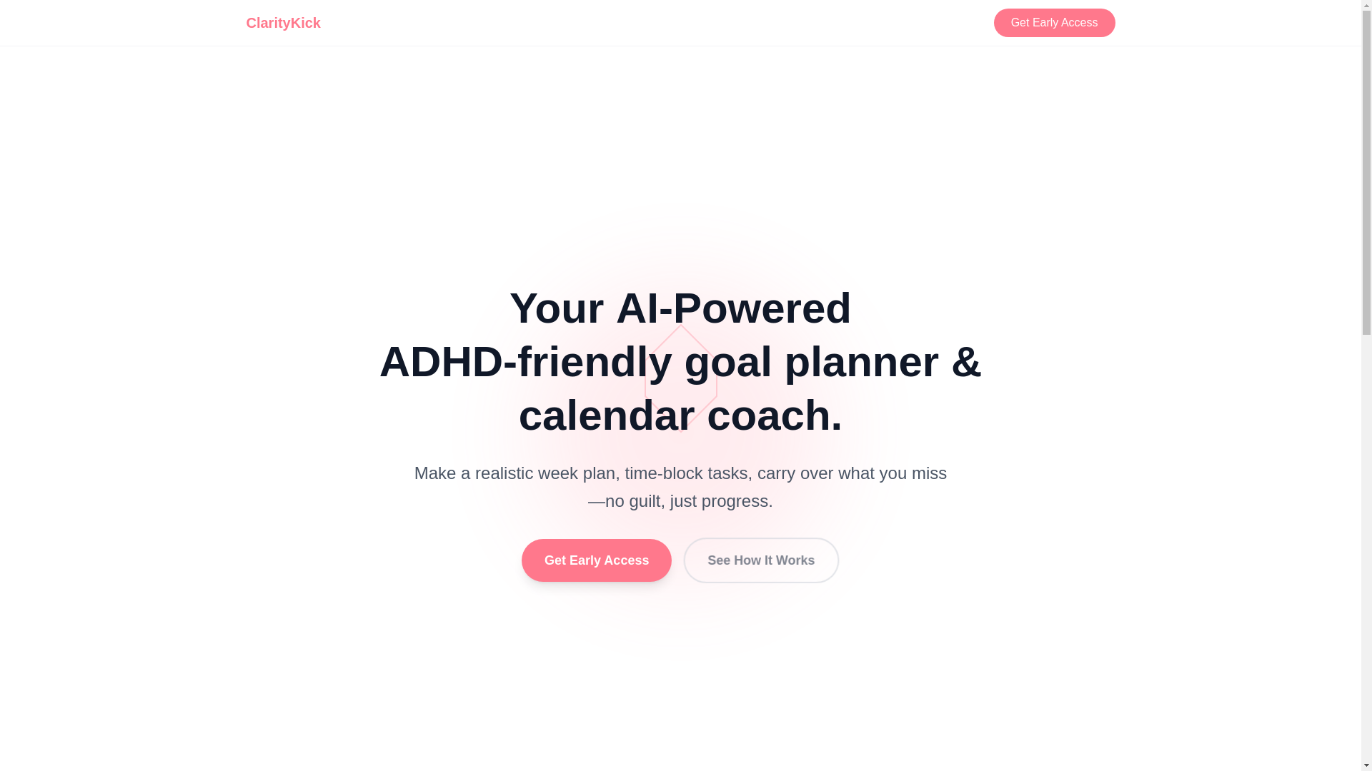 website screenshot of https://claritykick.io/
