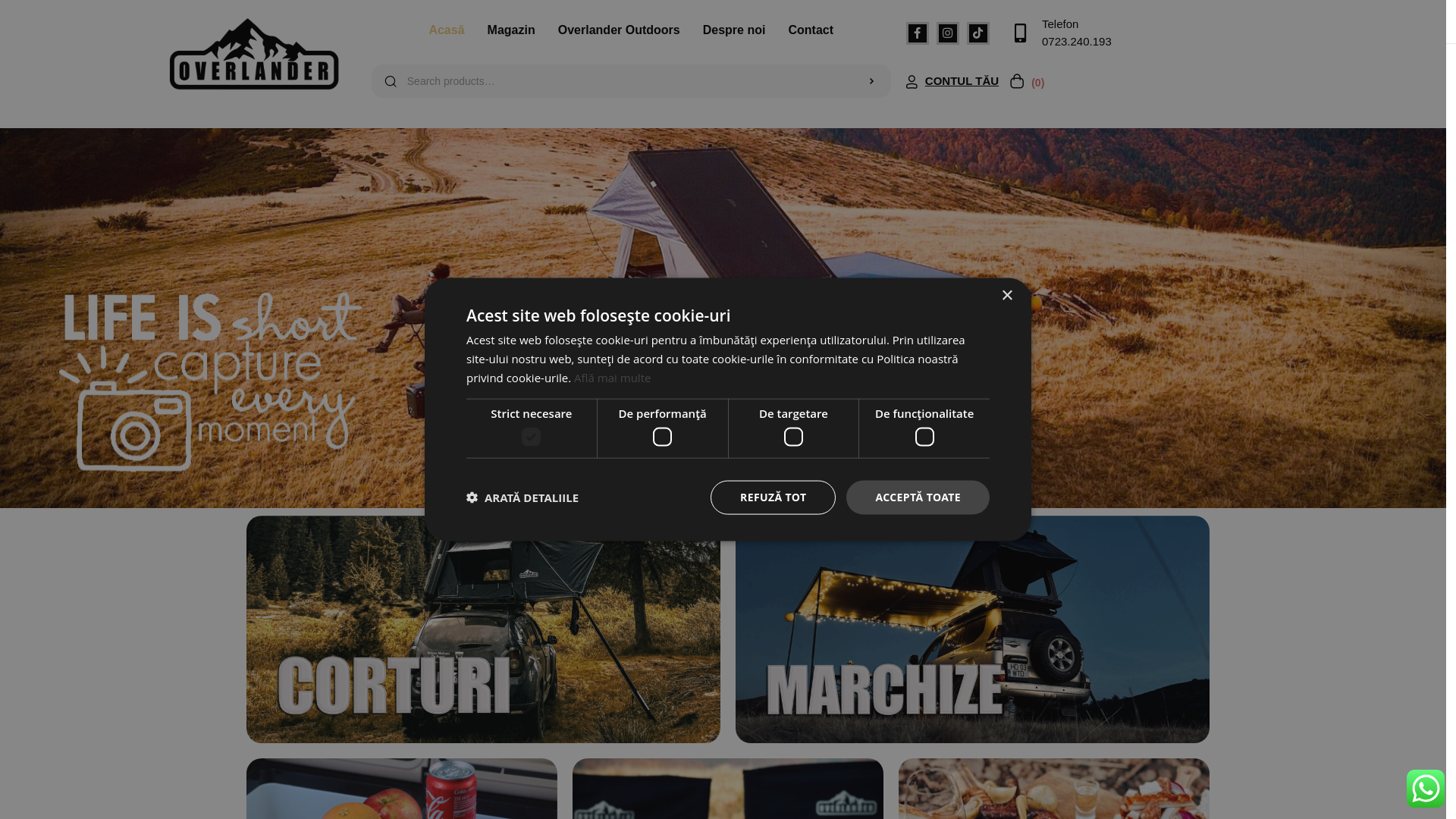 website screenshot of http://overlander.ro/