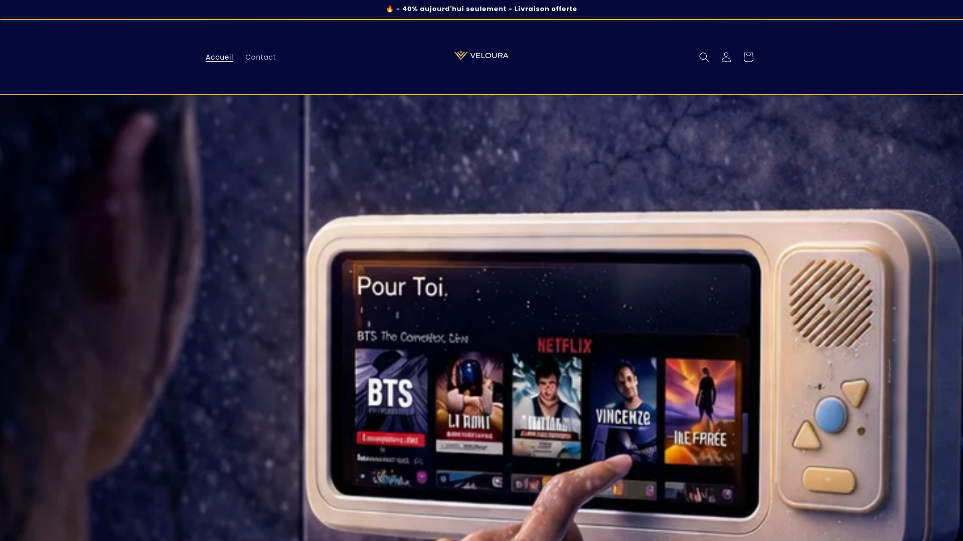 website screenshot of https://shopveloura.fr/