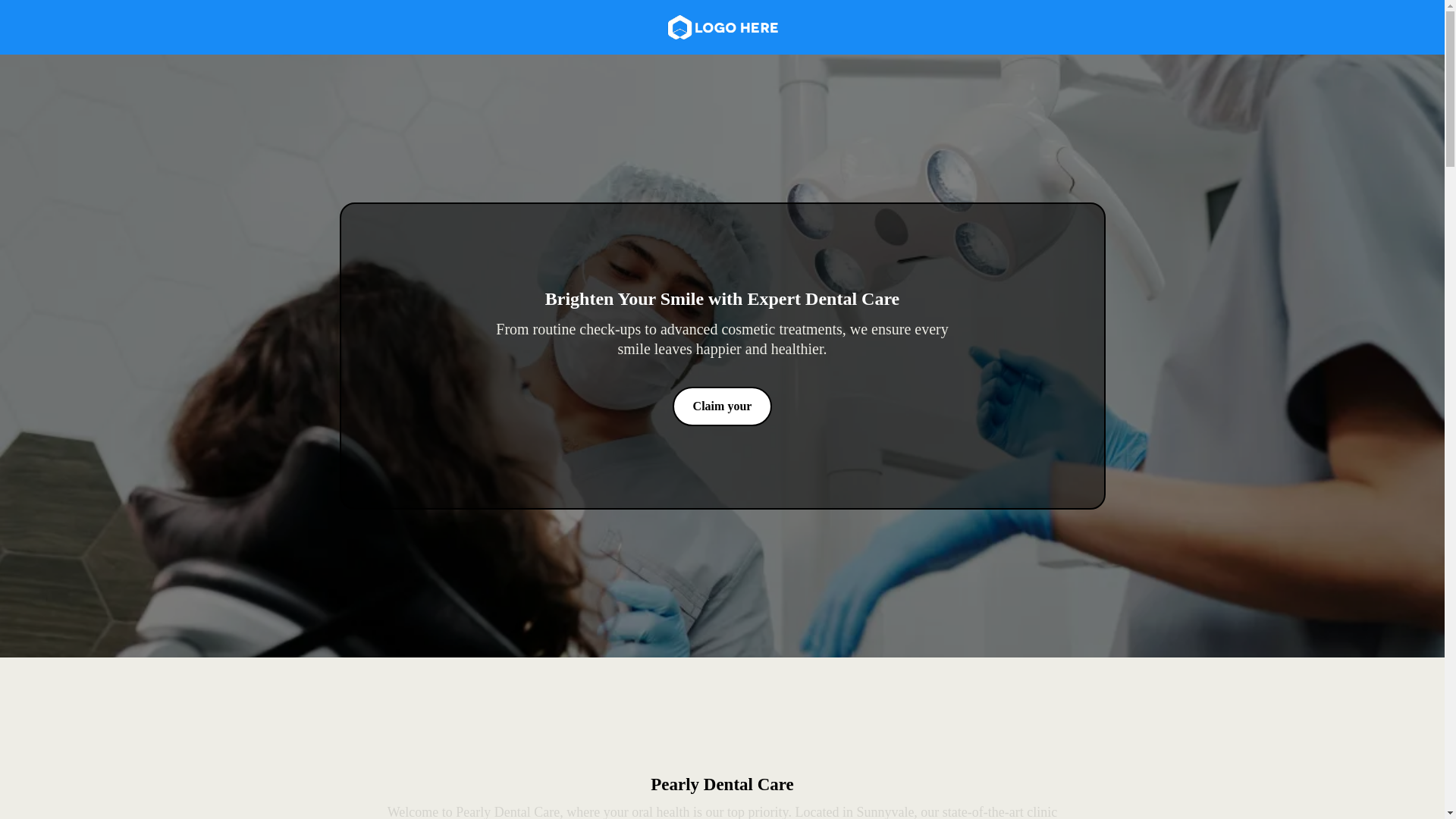 website screenshot of https://pearlydentalcare.solutions/
