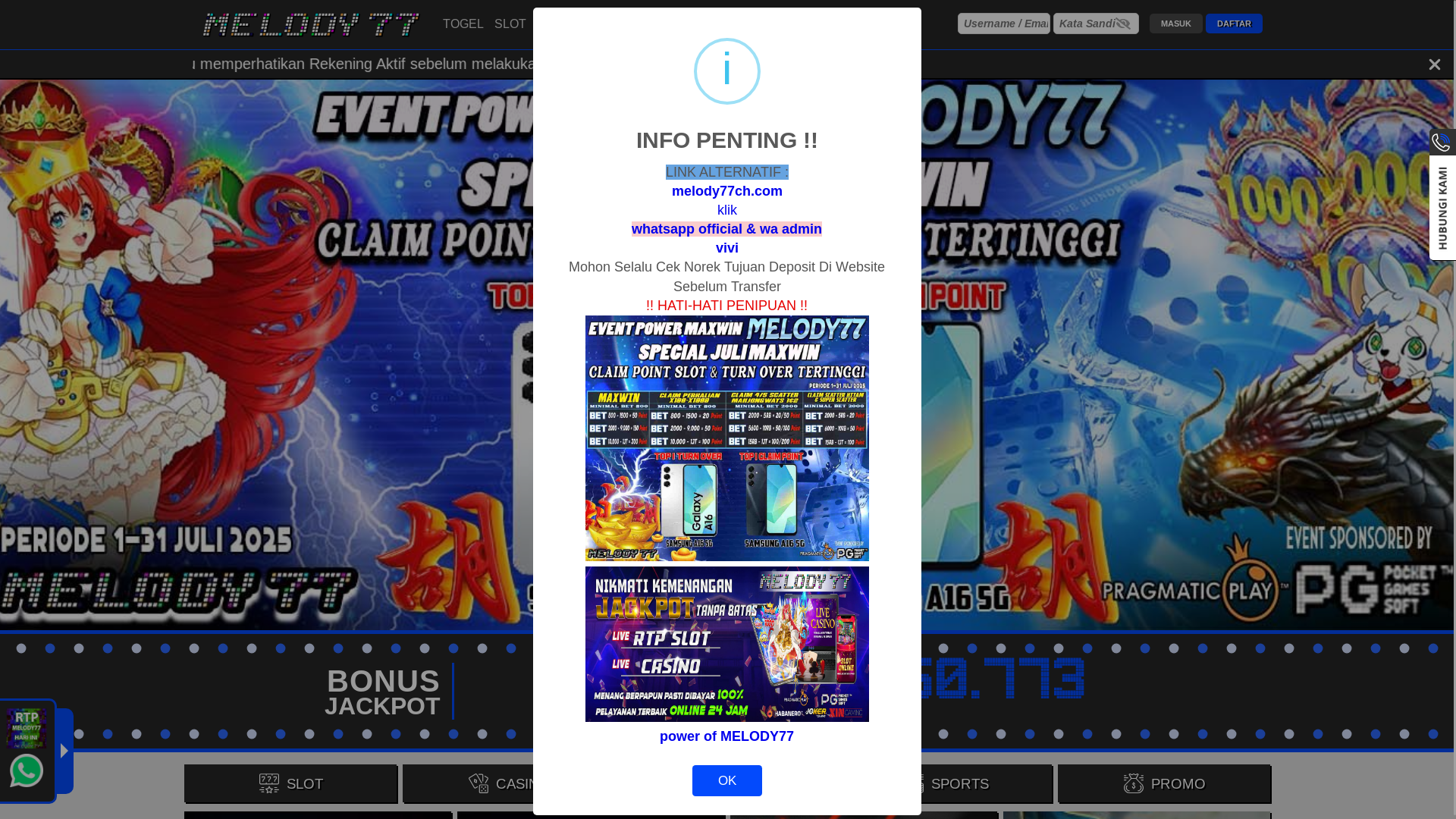 website screenshot of https://md77harum.com/