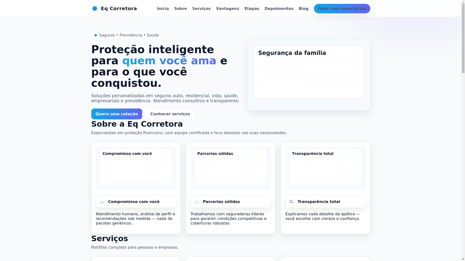 website screenshot of https://eqcorretoraparanet.shop/