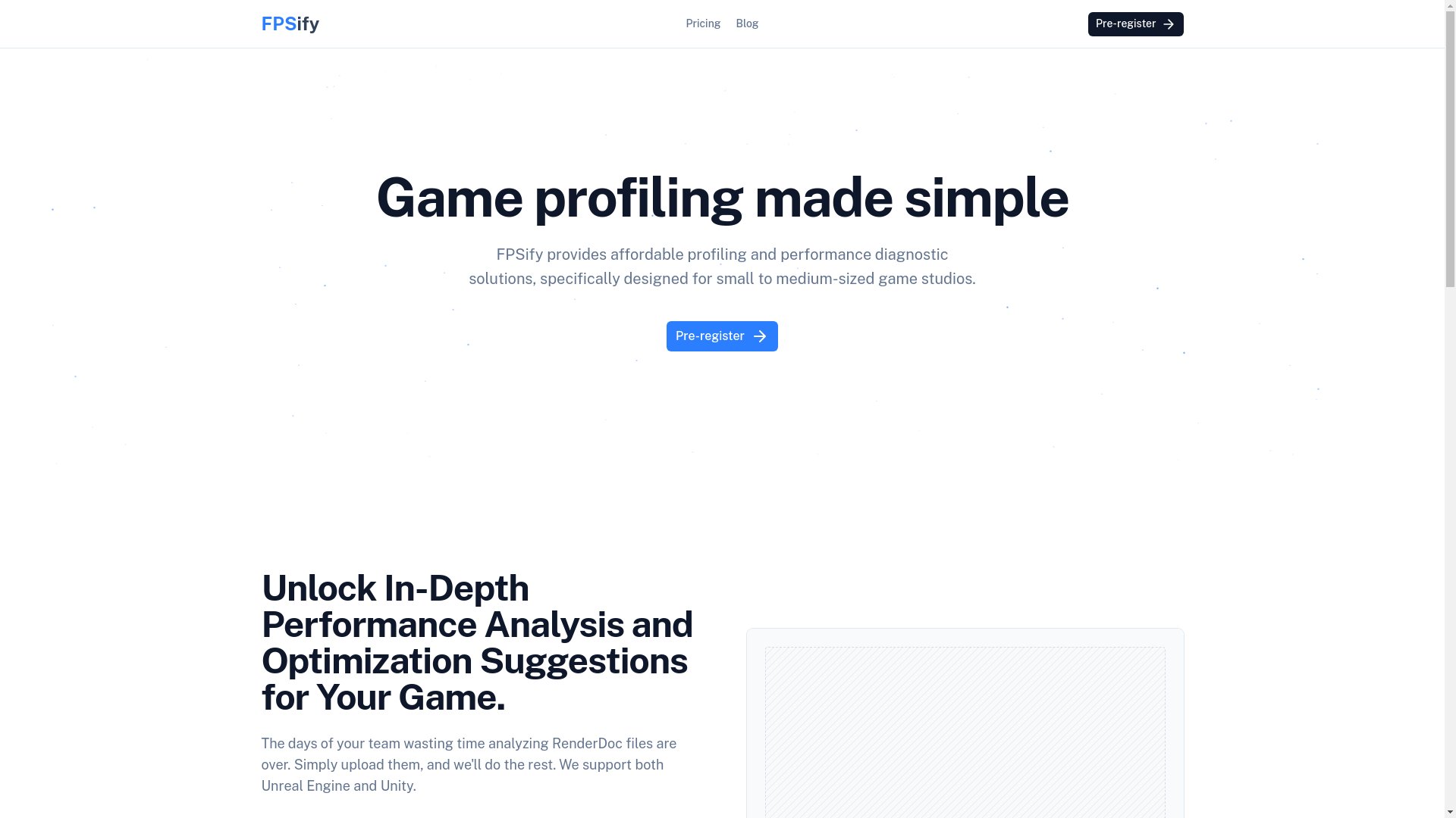 website screenshot of https://fpsify-landing.pages.dev/