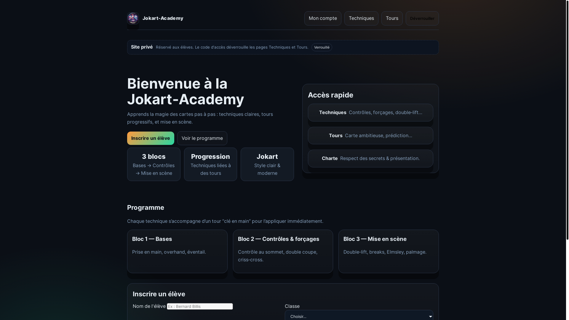 website screenshot of https://jokart-academy1.pages.dev/