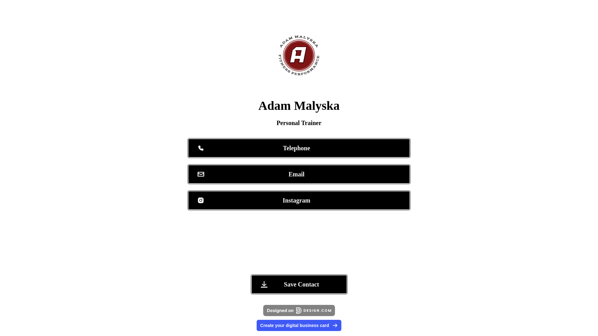 website screenshot of https://amfpcoaching.com/