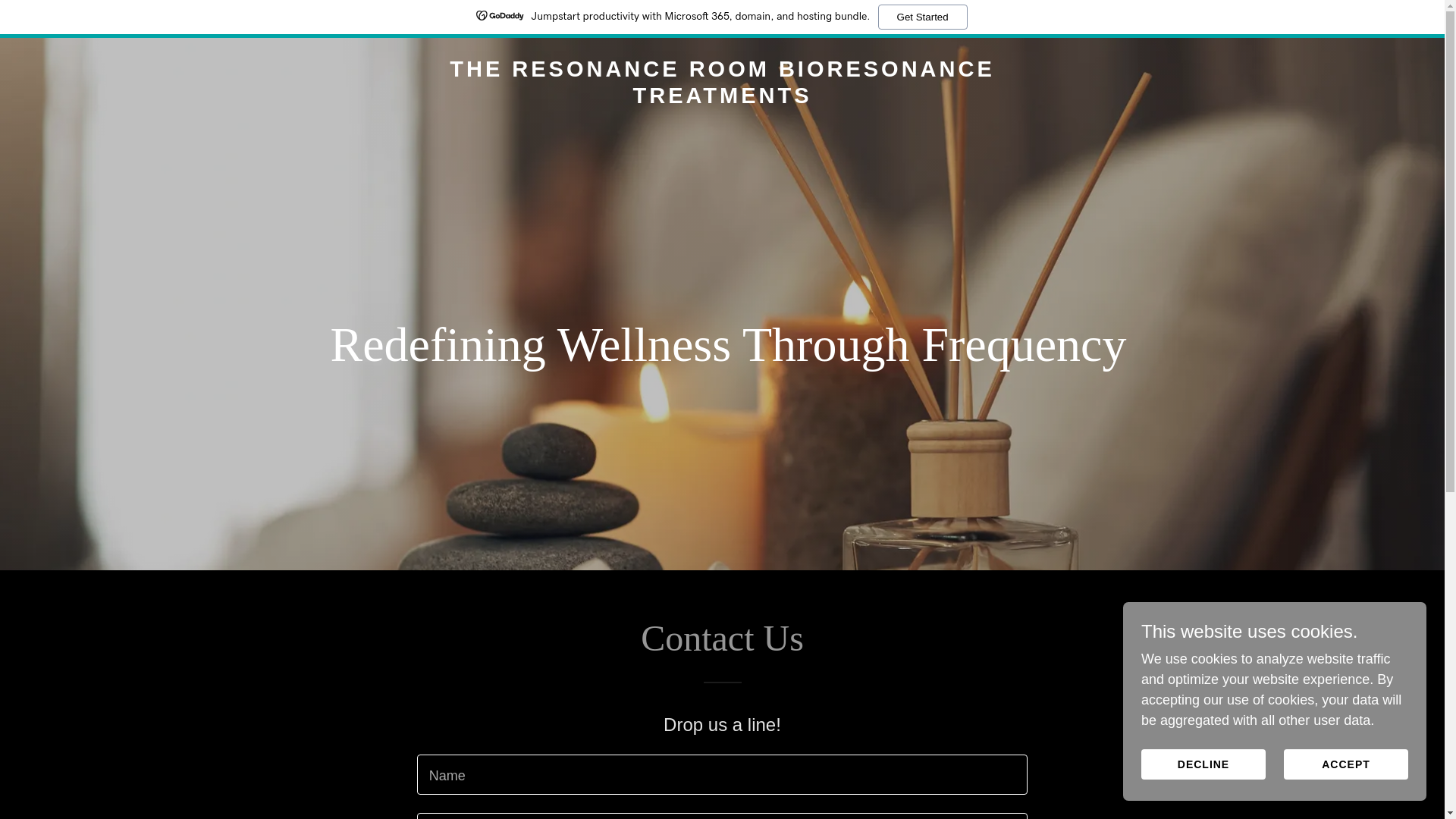 website screenshot of https://theresonanceroom.health/