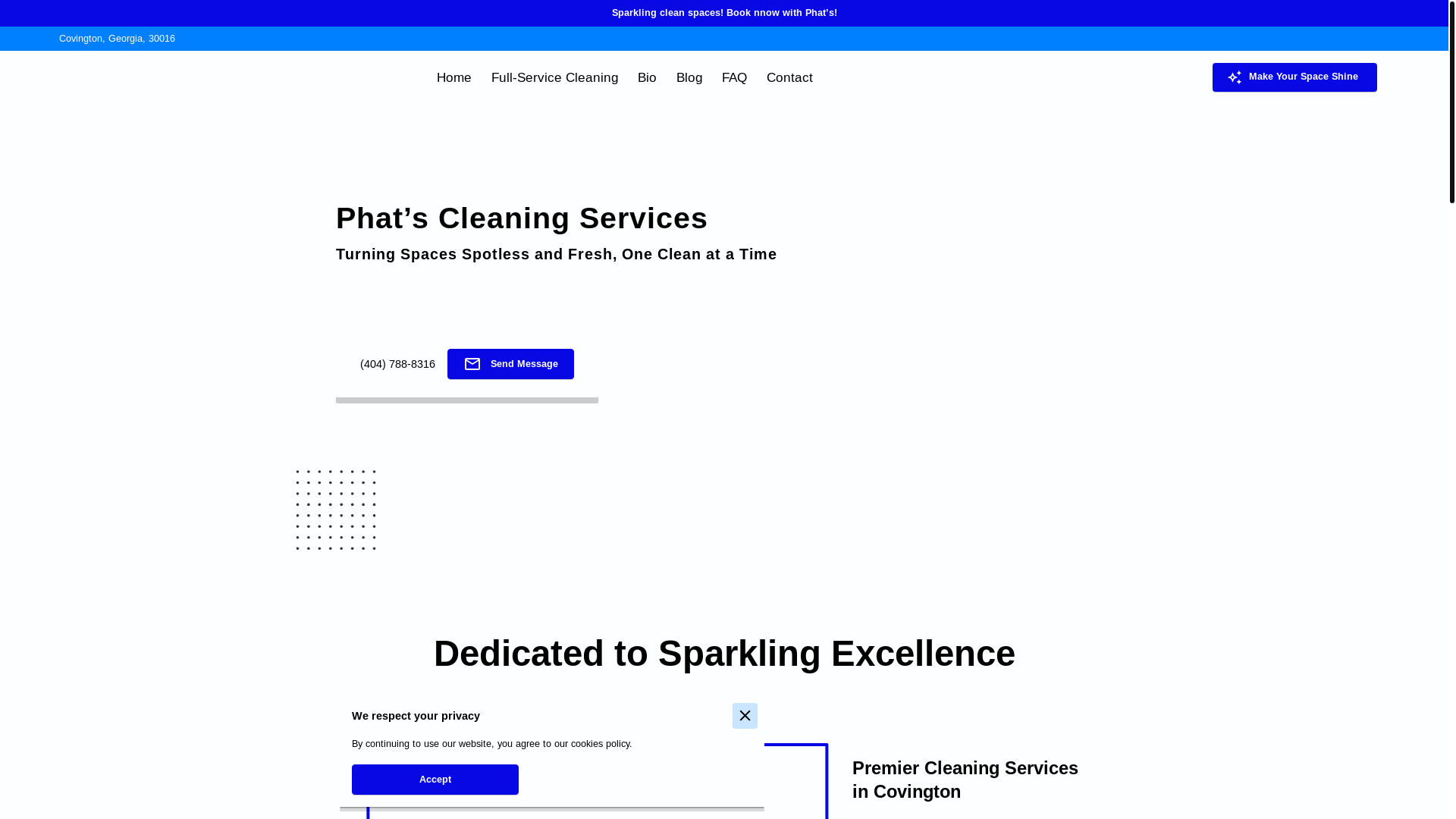 website screenshot of https://phatscleaningservices.com/