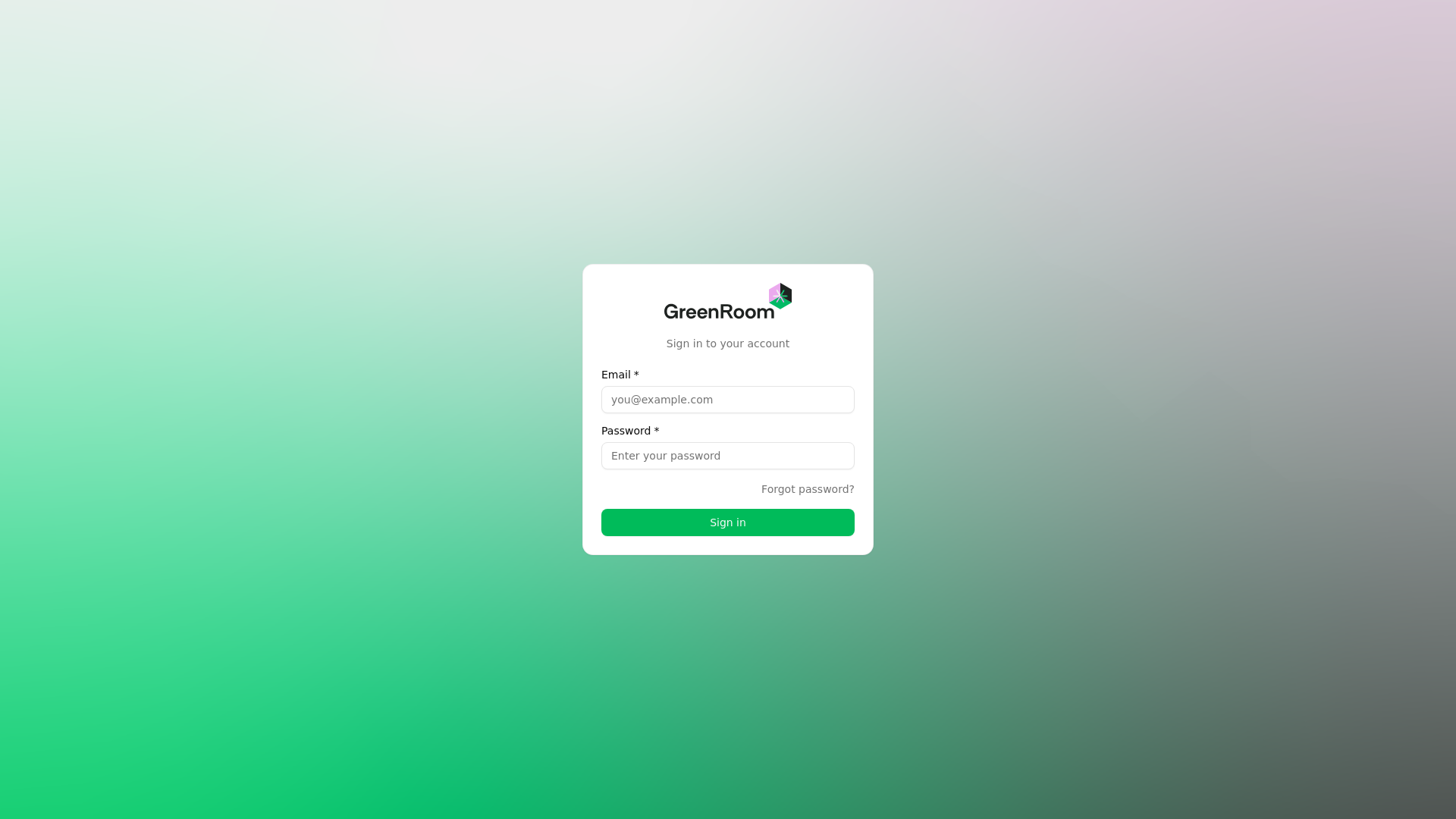 website screenshot of https://greenroom-svelte.pages.dev/