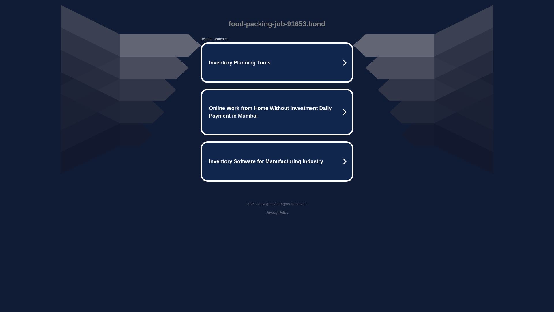 website screenshot of https://food-packing-job-91653.bond/