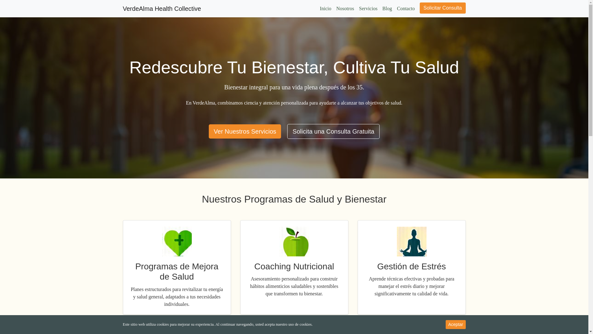 website screenshot of https://verdealmahealthcollectb.com/