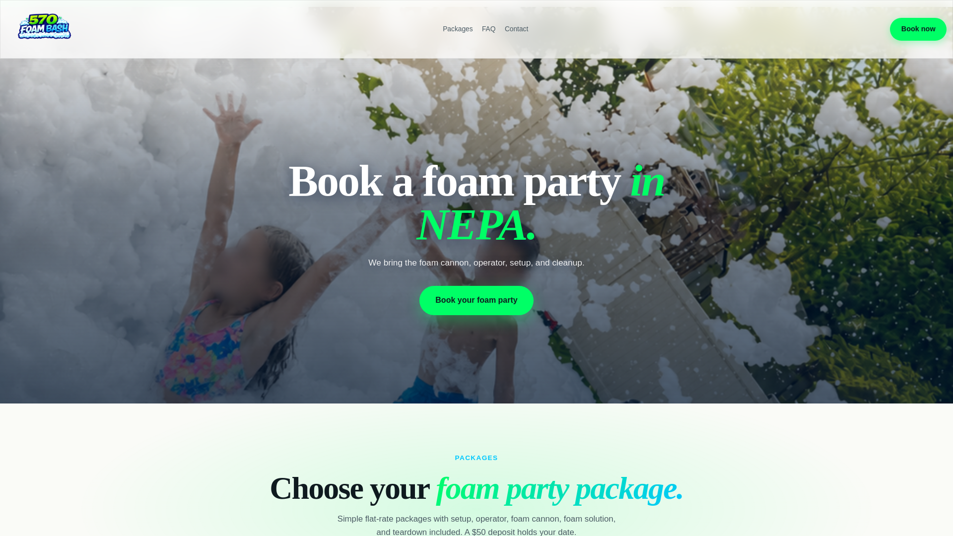 website screenshot of https://570foambashsite.com/