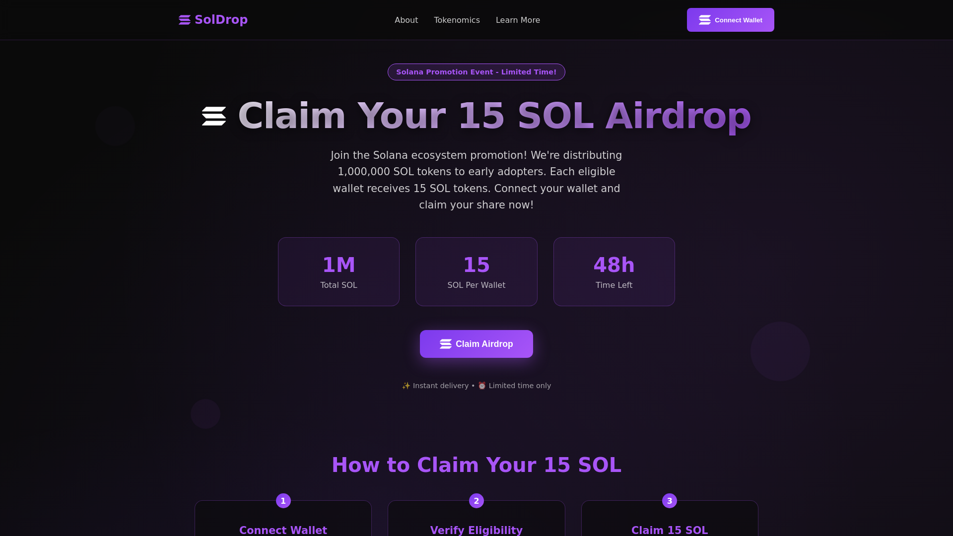 website screenshot of https://take-solan.live/