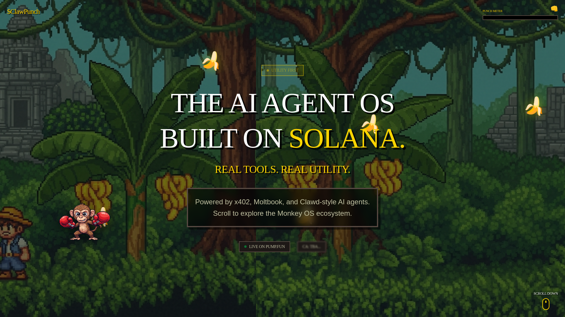 website screenshot of https://clawpunch.org/