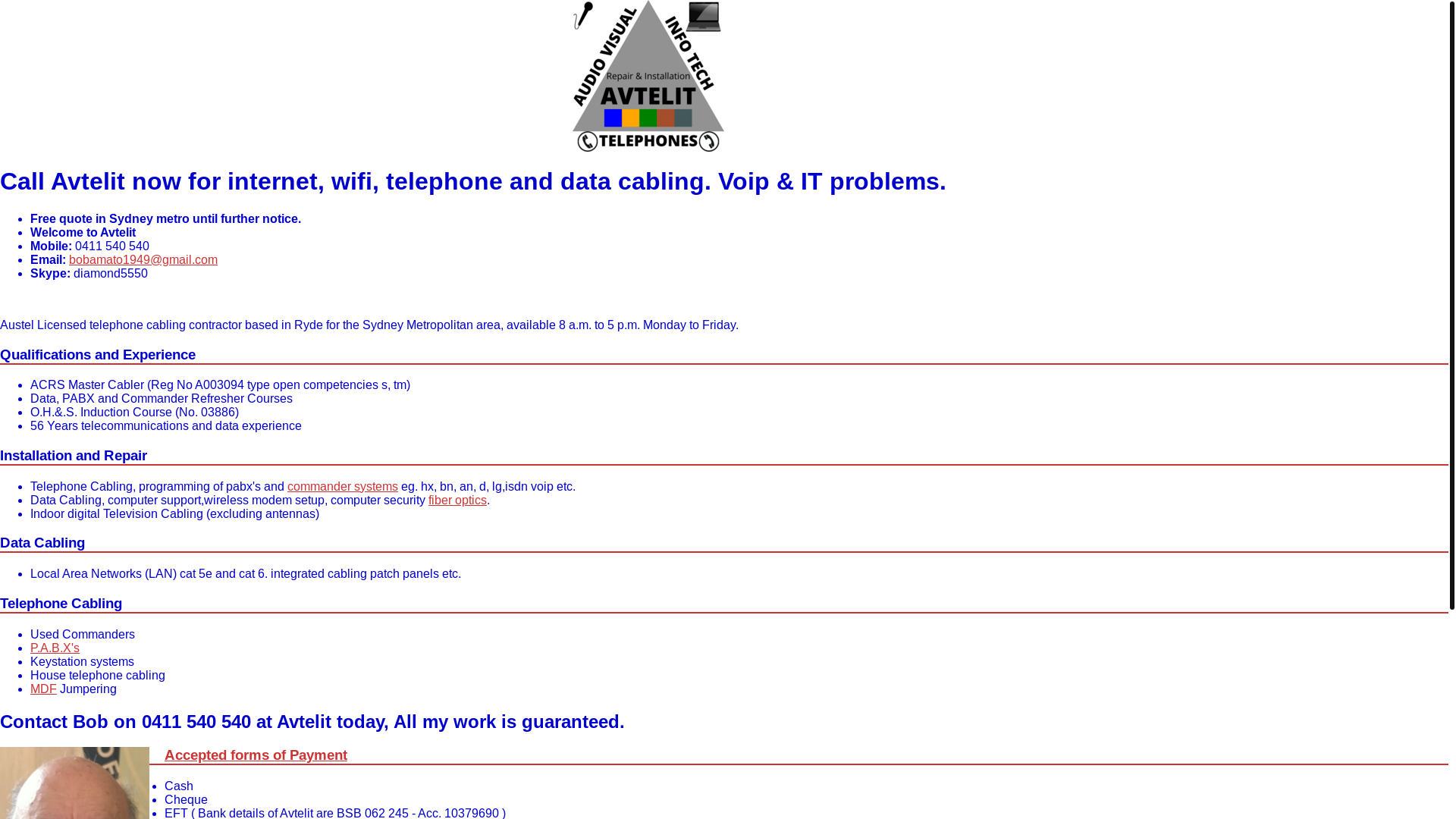 website screenshot of https://avtelit.pages.dev/