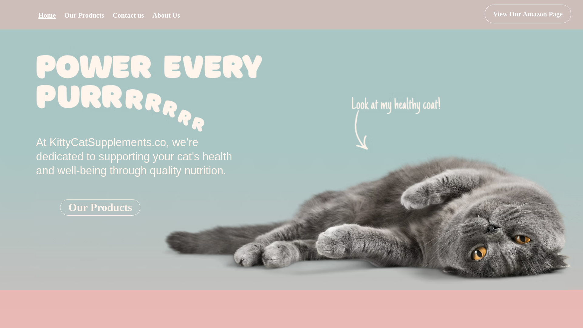 website screenshot of https://kittycatsupplements.co/