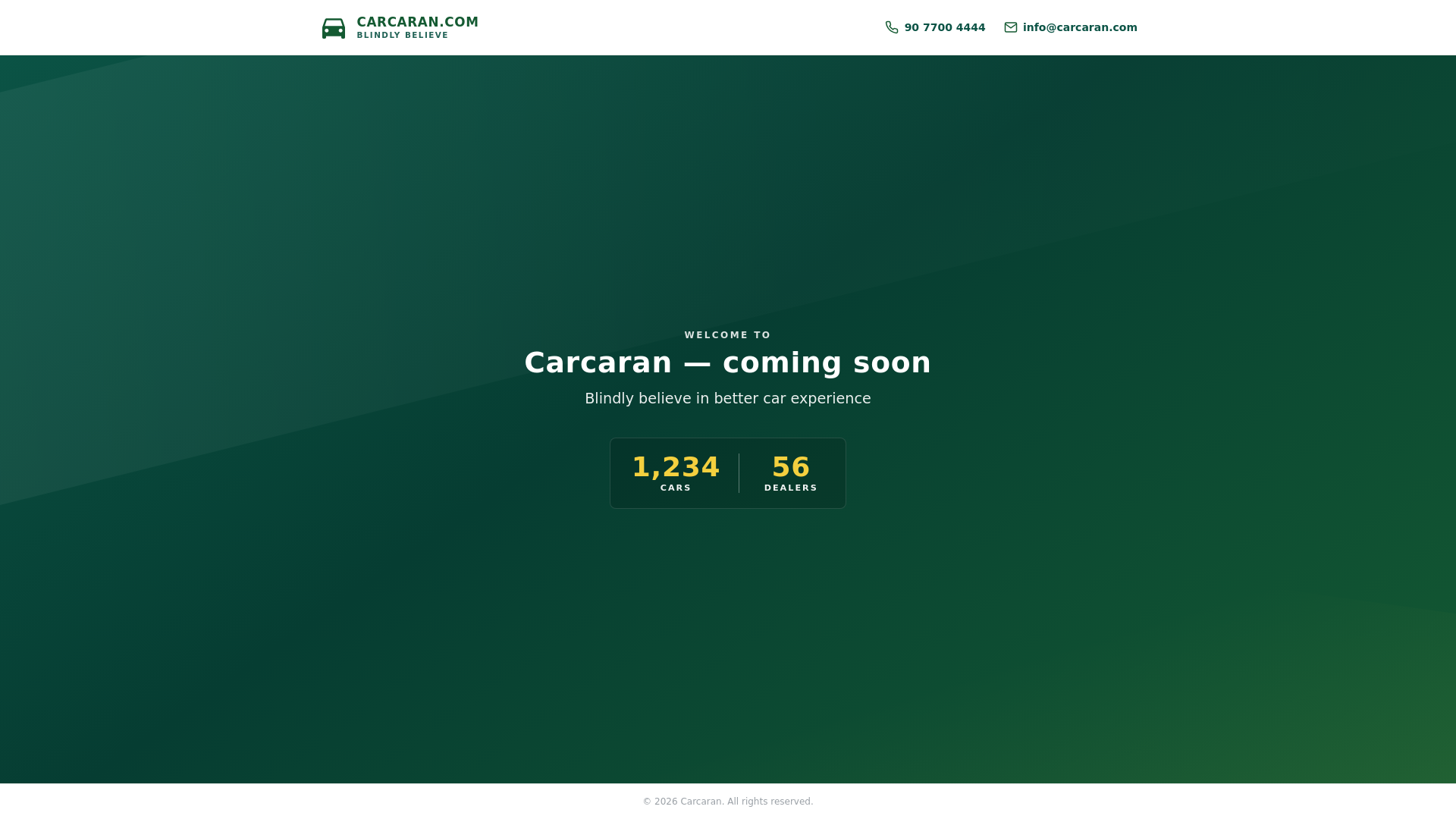 website screenshot of https://carcaran.com