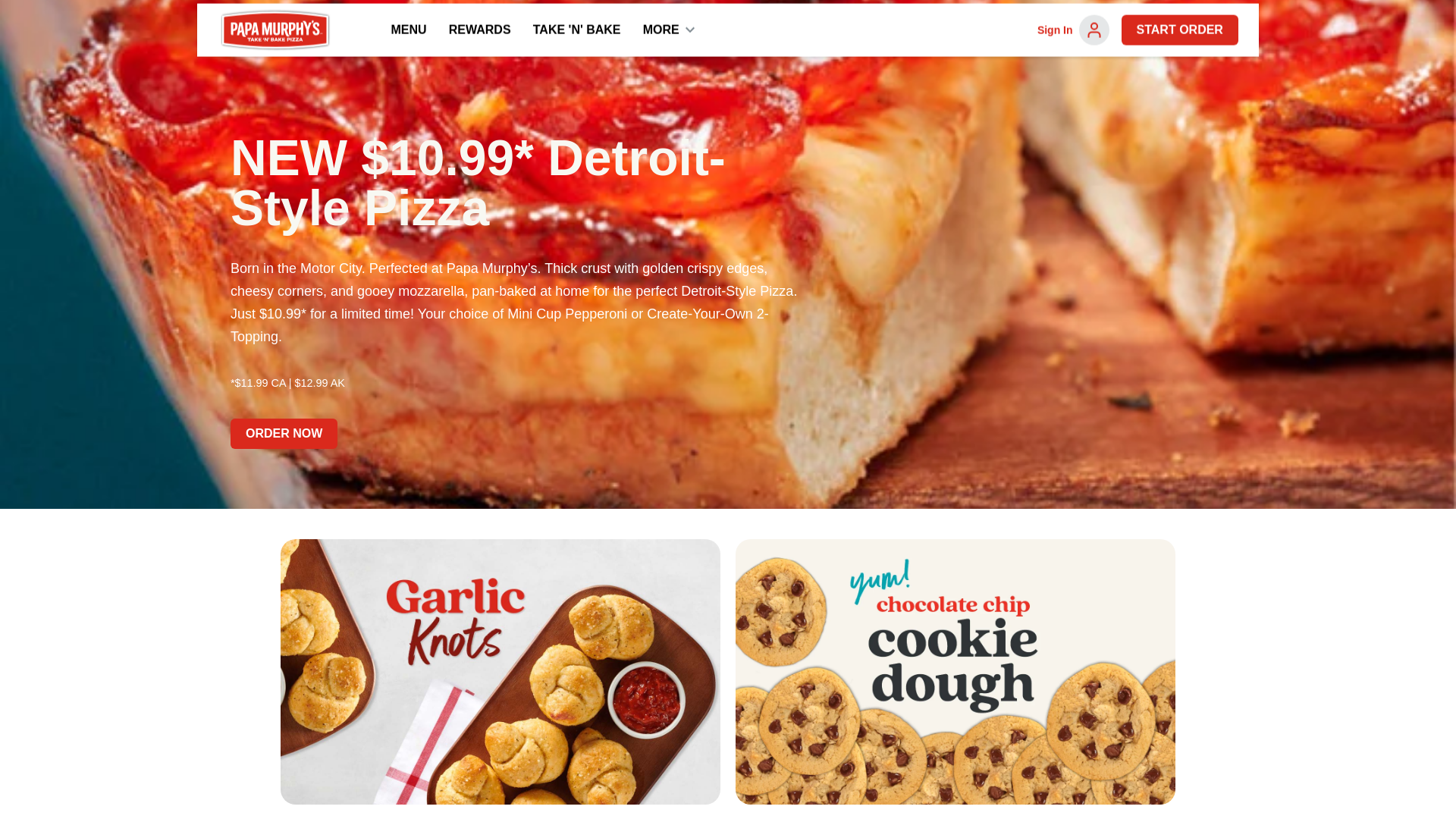 website screenshot of https://papamurphus.com