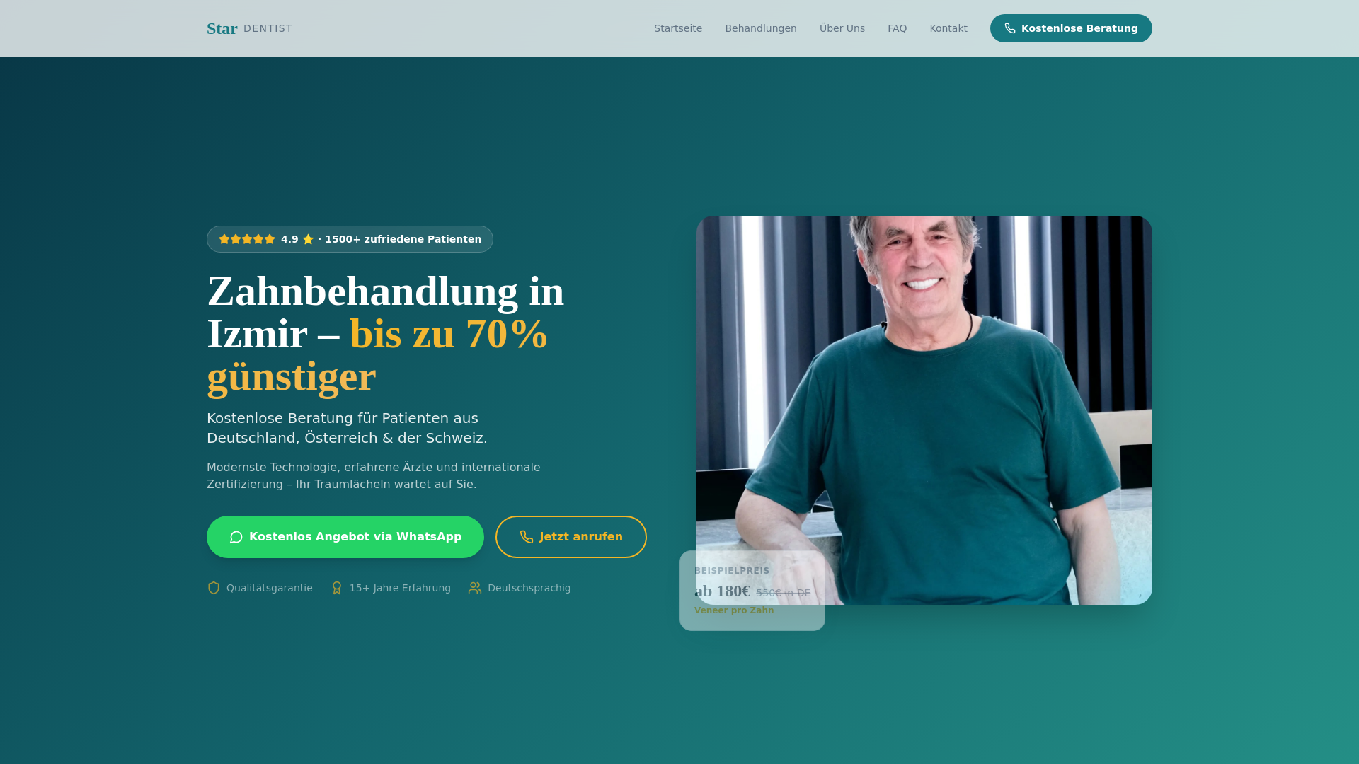 website screenshot of https://hollywoodsmilestudio.net/