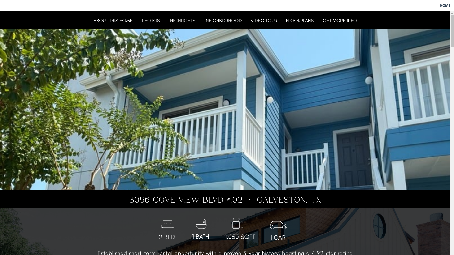 website screenshot of https://3506coveview102.com/