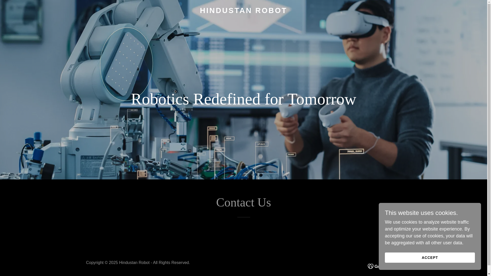 website screenshot of https://hindustanrobot.com/