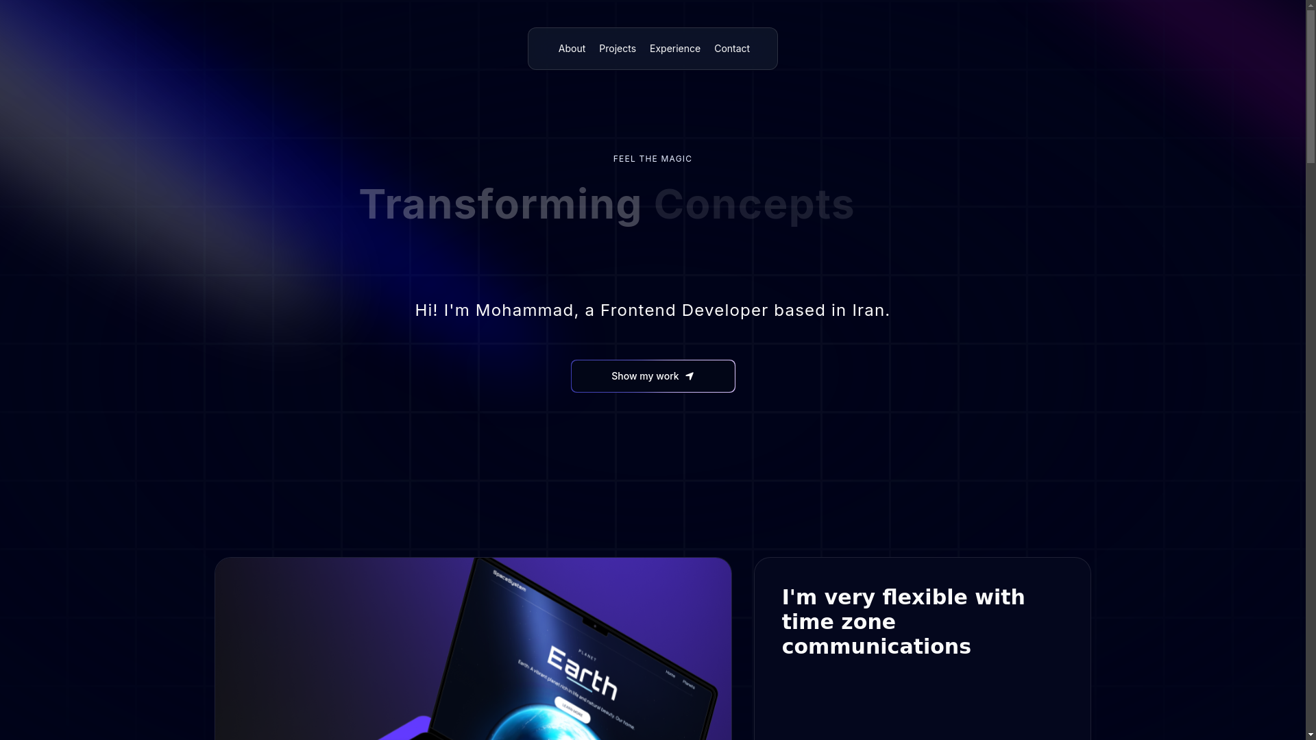 website screenshot of https://m-pouyanfar.pages.dev/