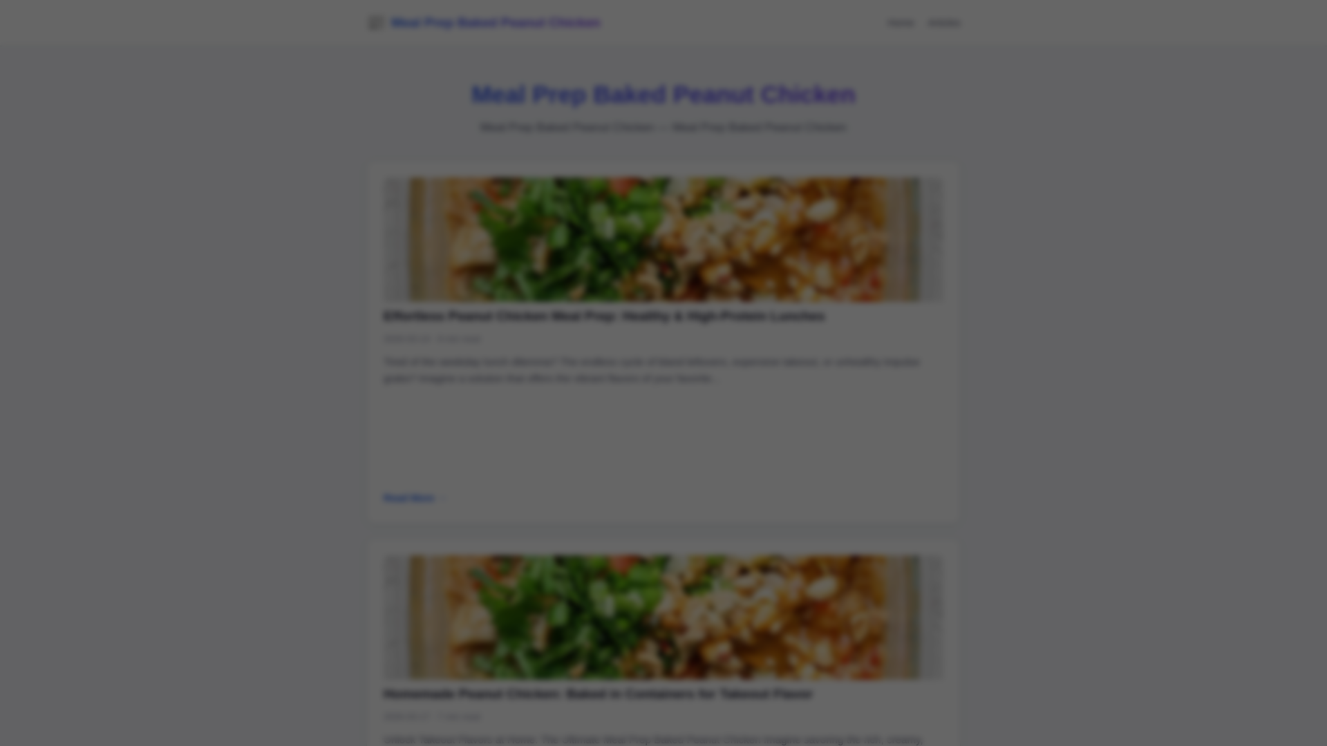 website screenshot of https://meal-prep-baked-peanut-chicken.pages.dev/